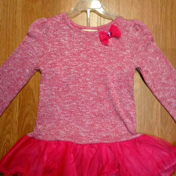 NWT Girls 2-Piece Set Bobbie Brooks Pink Bow Top & Black Leggings Size 7/8 - Picture 2 of 5